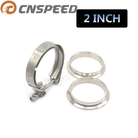 Cnspeed Universal Upgraded 2 Inch Auto Parts V Band Clamp Kit For Turbo