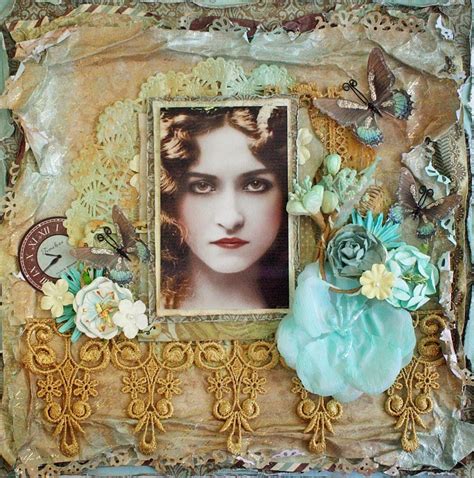 Vintage Scrapbook Layout With Angelica Tresors De Luxe Vintage Scrapbook 12x12 Scrapbook