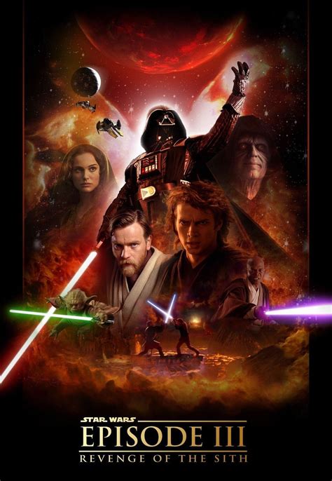 Star Wars Poster Revenge Of The Sith Episode Iii Reprint 13 X
