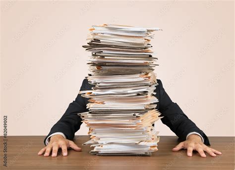 Stack Huge Pile Of Paperwork 스톡 사진 Adobe Stock