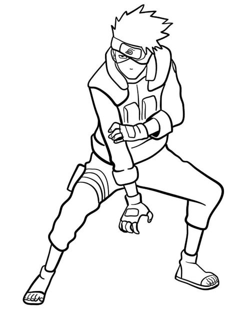 Kakashi Fighting Coloring Page Download Print Or Color Online For Free