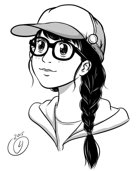 [download 32 ] Sketch Drawing Of Girl With Glasses