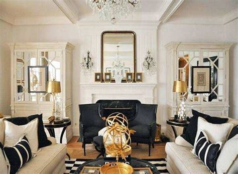 20 Beautiful Home Interiors In Art Deco Style Gold Living Room White