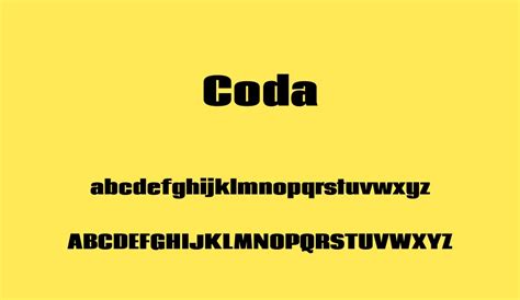 Coda Font Coda Font Download