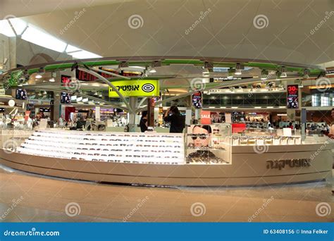 Sunglasses Store In Terminal Of Ben Gurion International Airport Editorial Photo Image Of Aviv