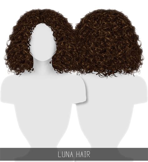 Luna Hair Patreon Exclusive Sims Four Sims Hair Sims 4 Curly Hair
