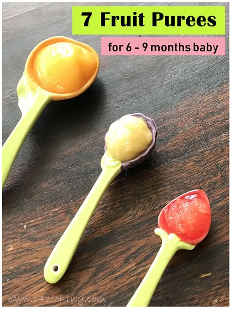 They have the dexterity to pick the food up and release it or mash it, and will become more efficient and independent as they master the. 7 Homemade Fruit puree recipes ( for 6 - 9 months baby ...