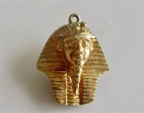 Tutankhamun Burial Mask 9ct Gold Charm Or Pendant Gold Charm Plain