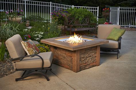 The Outdoor Greatroom Company Sierra Square Gas Fire Pit Table Bbq Concepts