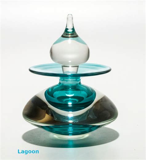 Art Perfume Bottles Saucer Made By Michael Trimpol Boha Glass