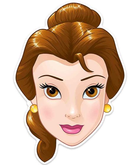 Belle Official Disney Princess Child Size 2d Card Party Mask Fruugo Uk
