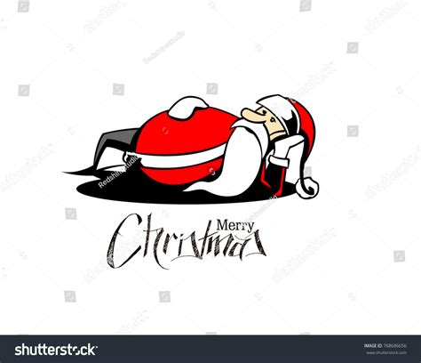 Santa Claus Sleeping Christmas Vector Illustration Stock Vector