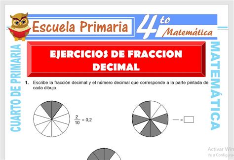 Fracciones Decimales Ejemplos Para NiÃ±os Campuseai