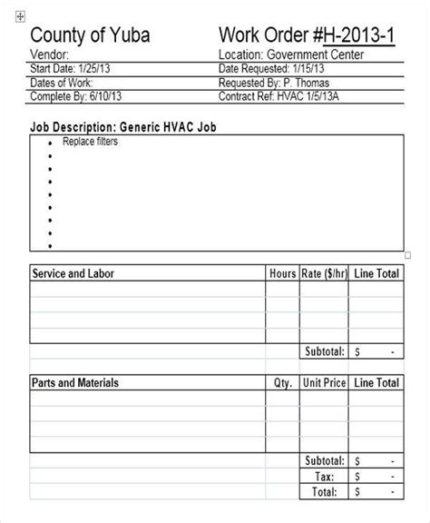 You can also edit the form to match the graphic. Hvac Work Orders Pdf Templates / FREE 13+ Sample HVAC Invoice Templates in PDF | MS Word - The ...