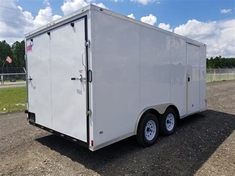 Best Trailers In Stock Now - 8.5x16 White Enclosed. (ad 130) - USA ...