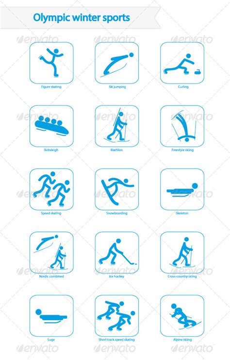 8 Olympic Sports Icons Images Olympics Rio 2016 Pictograms Winter