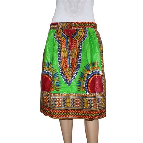 Dashikiage 100 Wax Batik Fabric Summer African Dashiki Batik Print Skirt High Waist Pencil