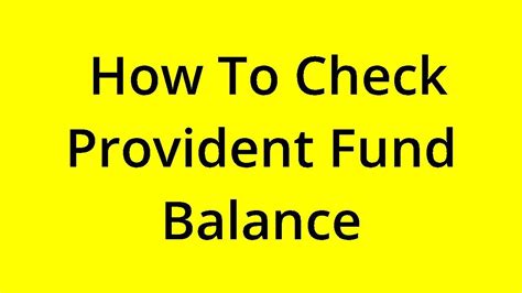 Solved How To Check Provident Fund Balance Youtube