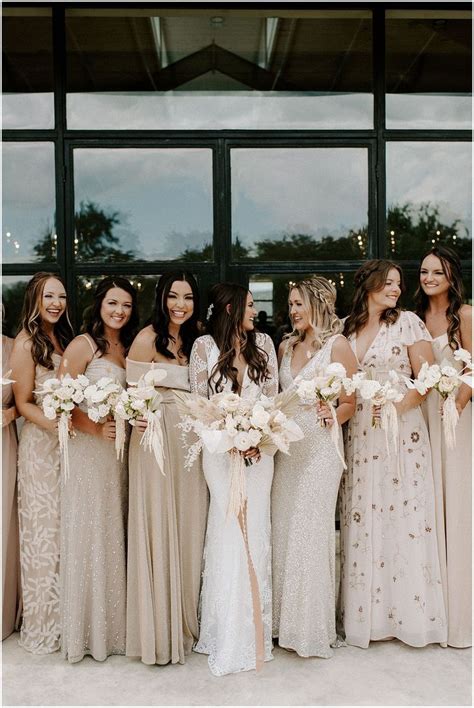 Katie Phillip Neutral Bridesmaid Dresses Bridesmaid Dresses Boho