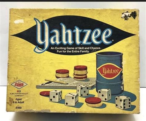 Vintage Yahtzee Dice Game Milton Bradley Es Lowe 1973 Etsy Yahtzee