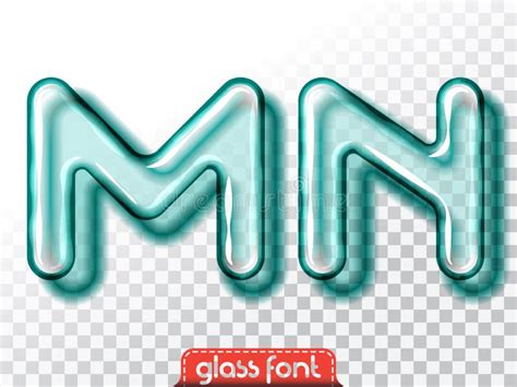 Realistic Glass Alphabet Font Stock Vector Illustration Of Number