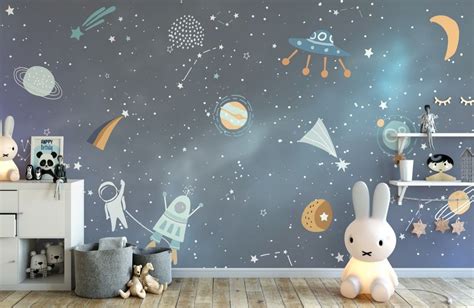 Space Wallpaper For Boys Room Mural Wall
