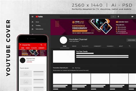 Youtube Covers Creator Channel Graphic Templates Envato Elements