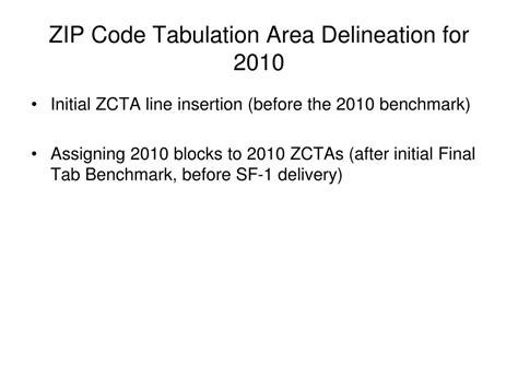 Ppt Zip Code Tabulation Area Delineation For 2010 Powerpoint