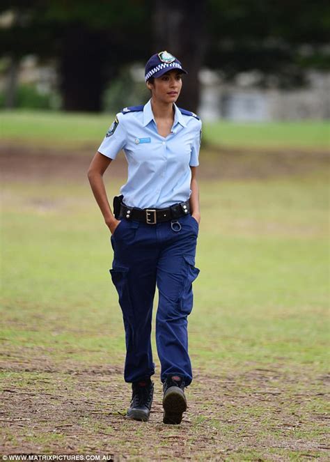 Pia Miller Wears Sexy Police Uniform For Home And Away Daily Mail Online