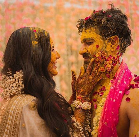 Katrina Kaif Vicky Kaushal Wedding The Newlyweds Share Haldi Ceremony