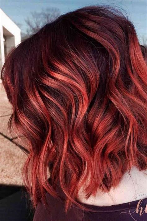 70 Red Hairstyle With Highlights Lowlights And Balayage 2023 Update