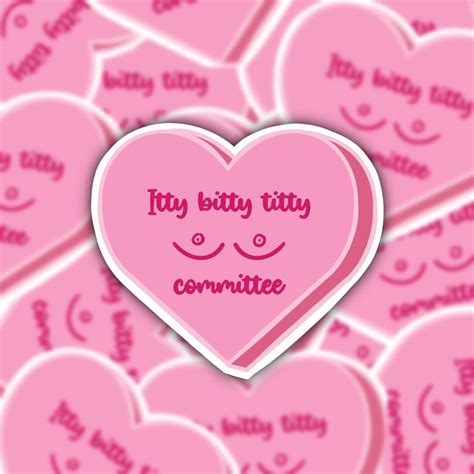 Itty Bitty Titty Committee Vinyl Love Heart Sticker Small Etsy Canada