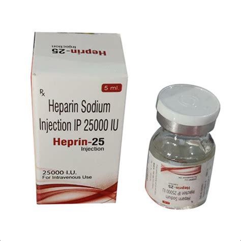 5 Ml Heparin Sodium Injection Ip 25000 Iu At Best Price In Ahmedabad