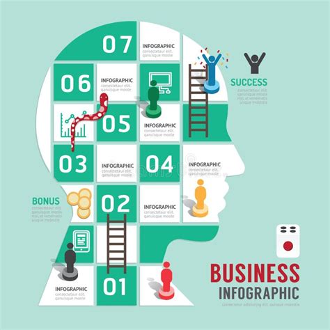 Business Board Game Concept Infographic Step To Successful Stock
