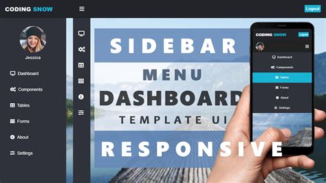 Responsive Sidebar Menu Dashboard Template Ui Using Css Html