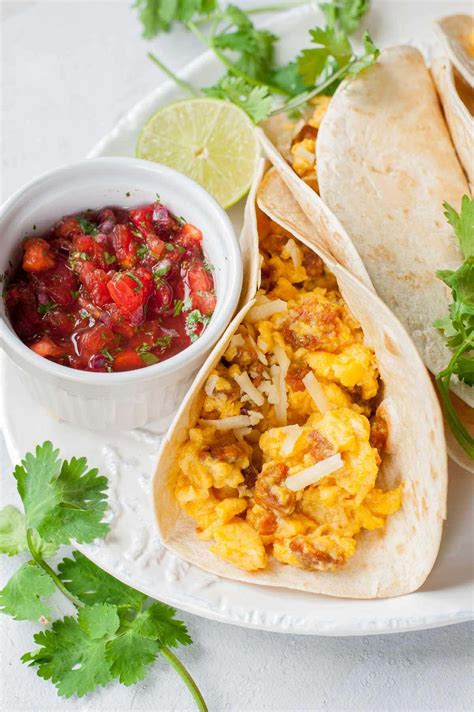 chorizo breakfast tacos everyday delicious