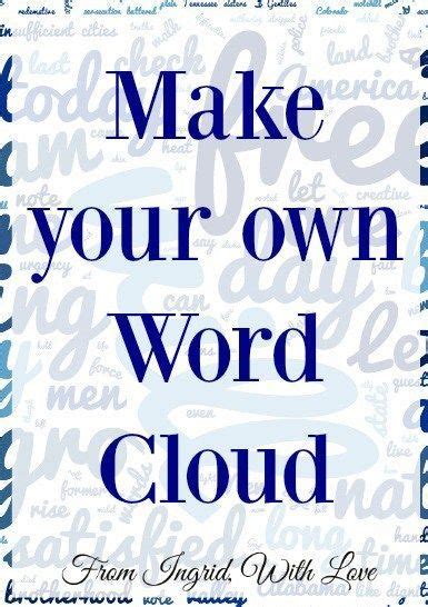 How To Make Your Own Word Cloud Word Cloud Art Make A Word Cloud