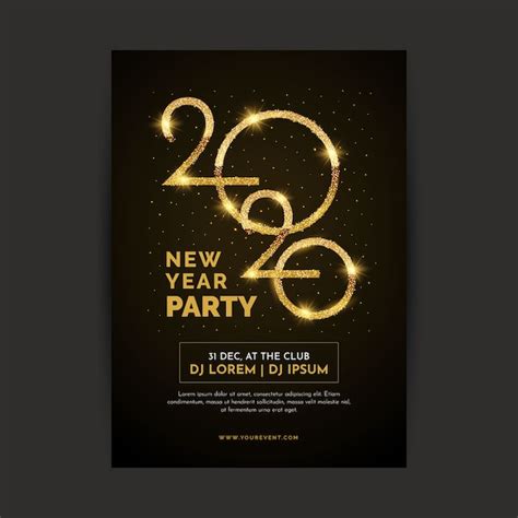 Free Vector Realistic New Year Poster Template
