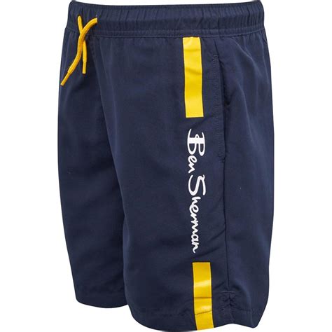 Buy Ben Sherman Boys Retro Swim Shorts Navy Blazer