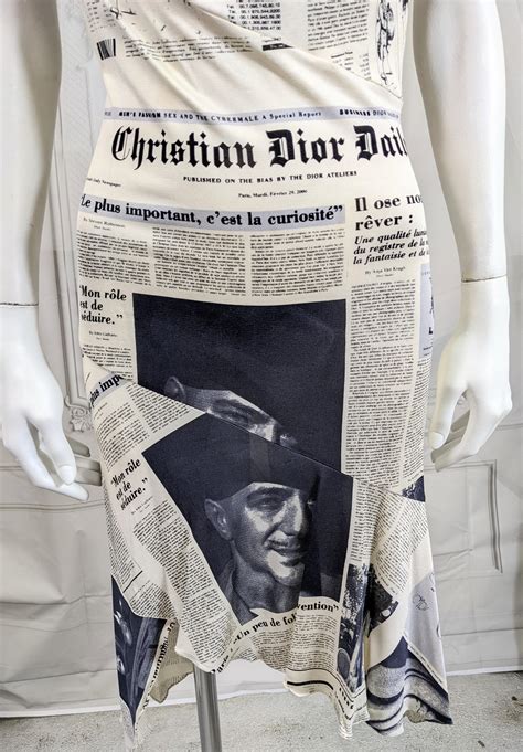 worn in sex and the city 2 iconic john galliano christian dior newsprint dress ph
