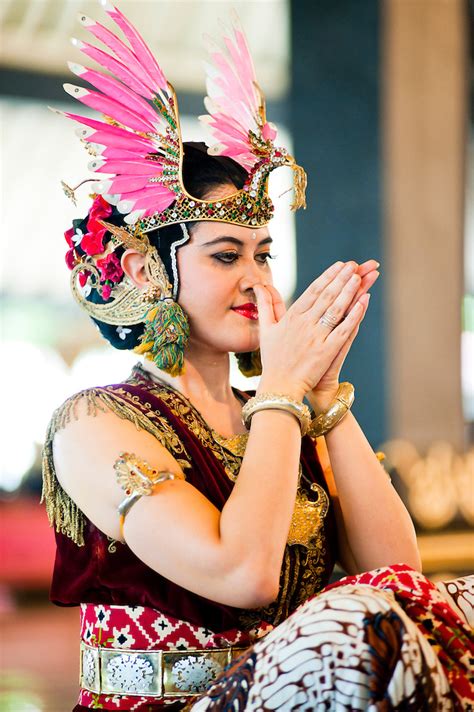 Woman Performing A Traditional Javanese Palace Dance At The Sultans