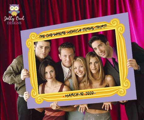 Friends Tv Show Birthday Party Photo Booth Frame Jolly Owl Designs