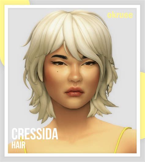 Cressida Hair Okruee On Patreon In 2021 Sims Hair Sims 4