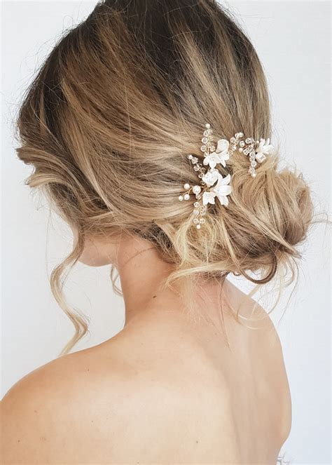 Delicate Bridal Hair Pins For The Modern Bride Tania Maras Bridal Headpieces Wedding Veils