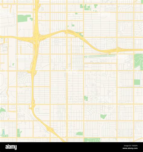 Il Vettore Vuoto Mappa Di Hawthorne California Usa Mappa Stradale