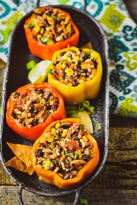 Delicious Vegan Stuffed Bell Peppers Filled With Smoky Chipotle