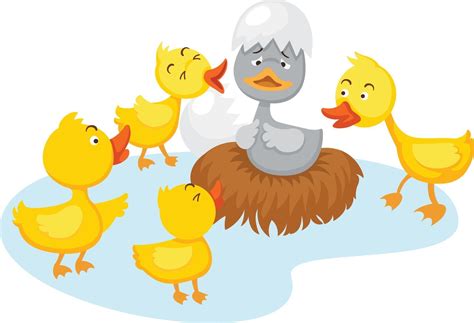 Fairy Tale Ugly Duckling Vector Illustration Vector Art At