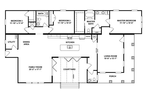 Floorplan 3344 72x39 Ck32 Oakwood Mod 58cla39723am Floor Plans