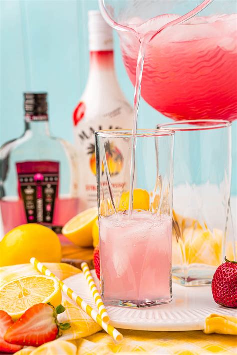 Strawberry Lemonade Vodka Punch Kara Creates