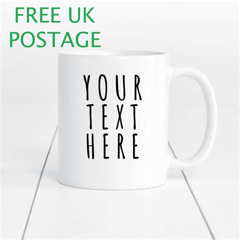 Personalised Text Mug Create Your Own Mug Custom Quote Funny Etsy